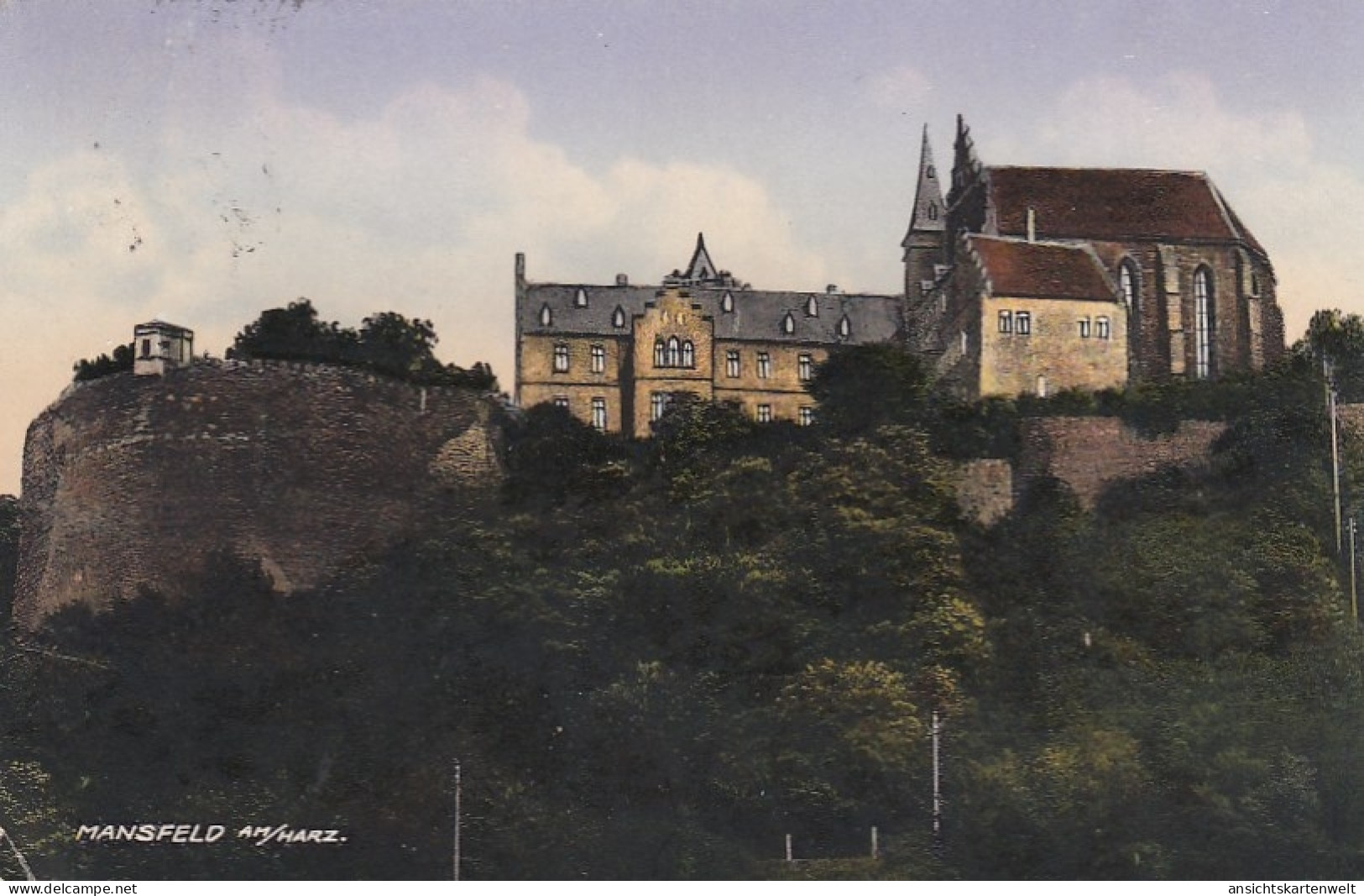 Mansfeld Sm Harz, Schloß Mit Kirche (?) Gl1916 #E7061 - Other & Unclassified