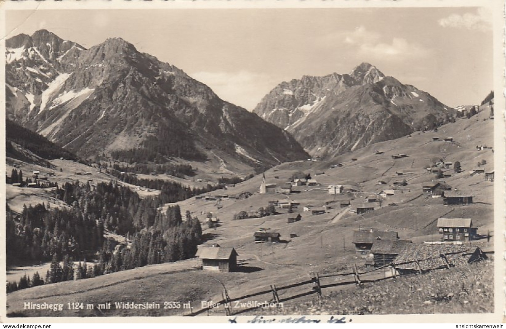 Hirschegg/Kleinwalsertal Mit Widderstein Gl1936 #E7775 - Other & Unclassified