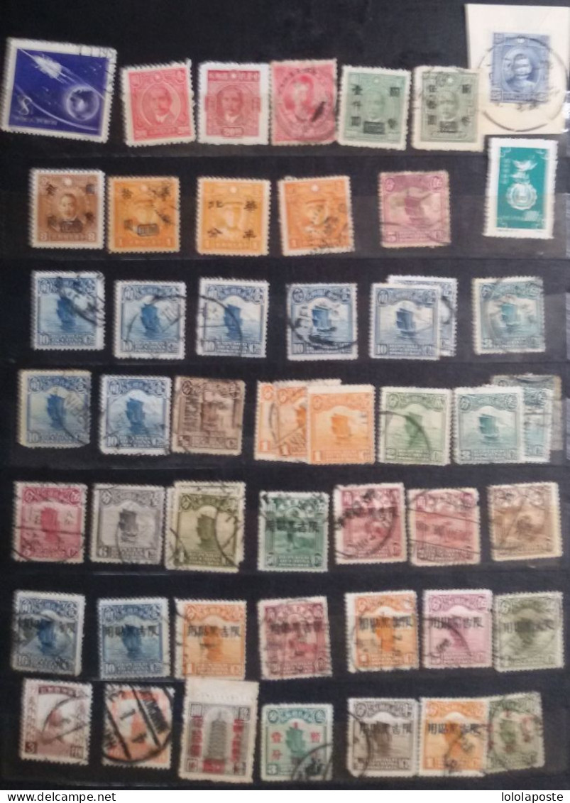 CHINE - CHINA  - Petit lot de timbres neufs et oblitérés - Unused & used - 8 photos