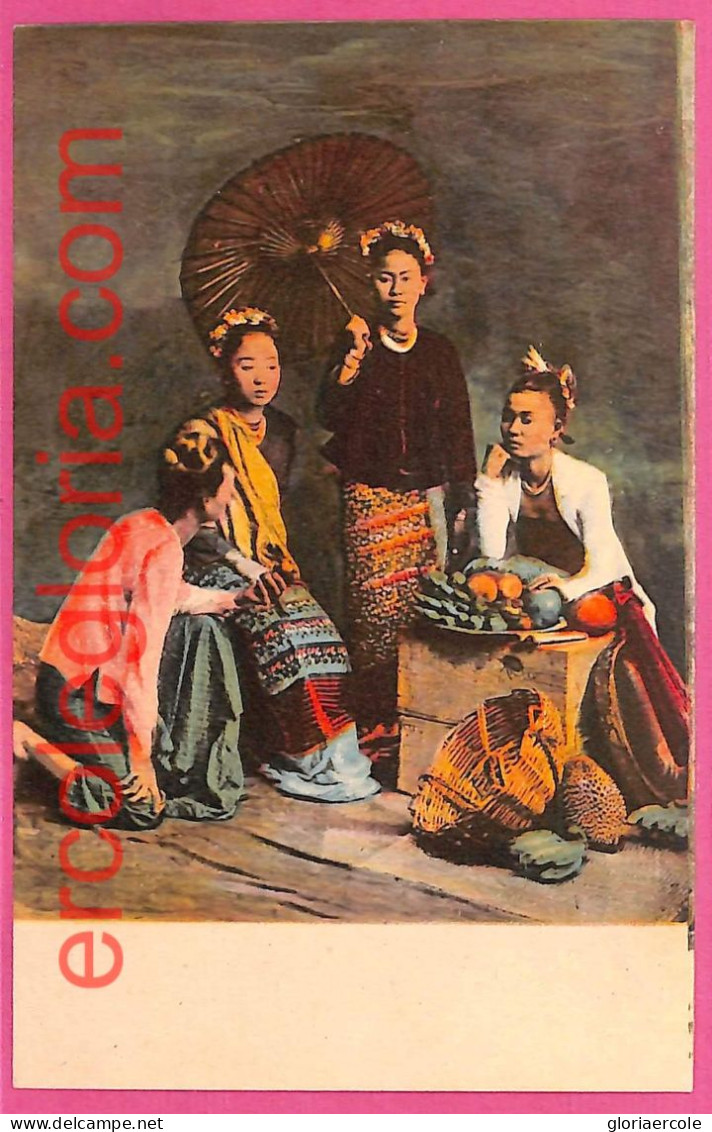 Af9271 - MYANMAR  Burma  -  VINTAGE POSTCARD - Costumes - Myanmar (Burma)