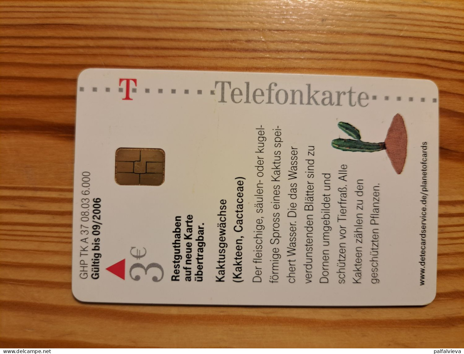 Phonecard Germany A 37 08.03. Cactus  6.000 Ex. - A + AD-Serie : Pubblicitarie Della Telecom Tedesca AG