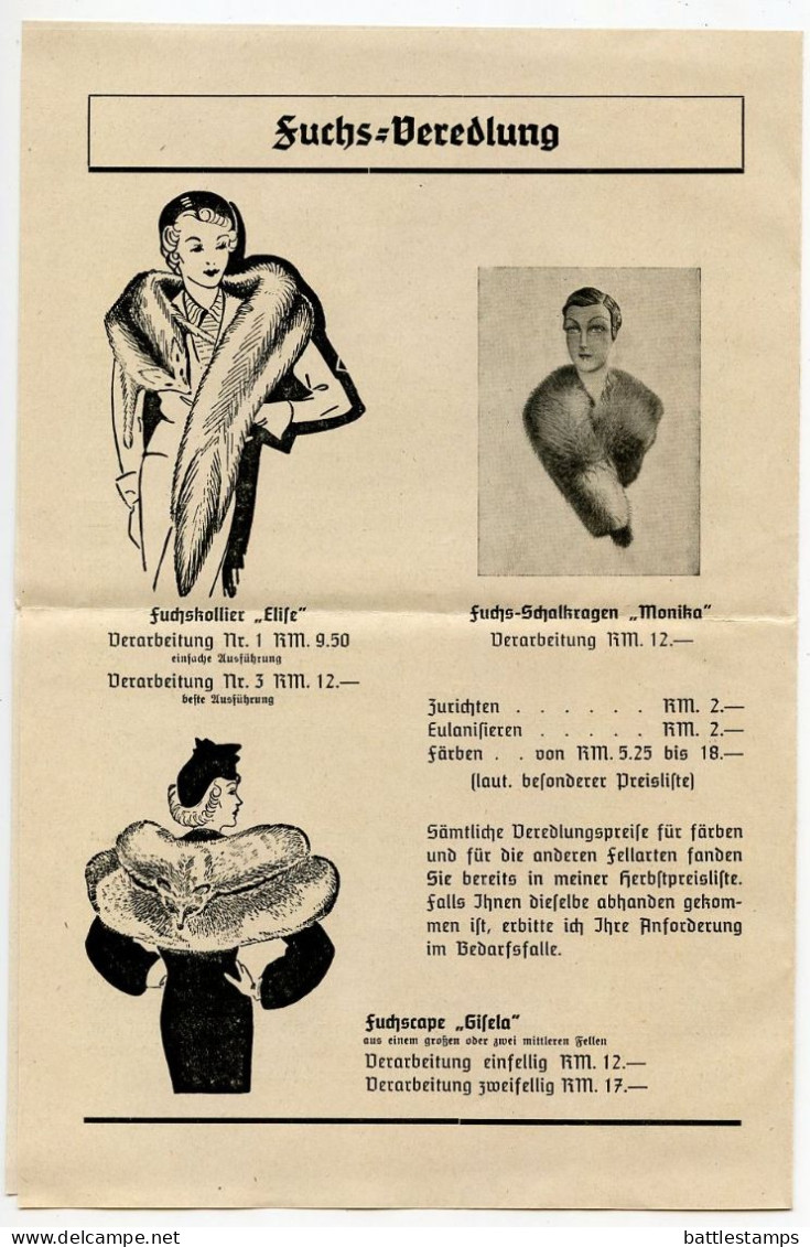 Germany 1940 3pf. Meter Cover & Fur Catalog; Leipzig - Hans Carl Müller, Felle Und Rauchwaren To Schiplage - Machines à Affranchir (EMA)
