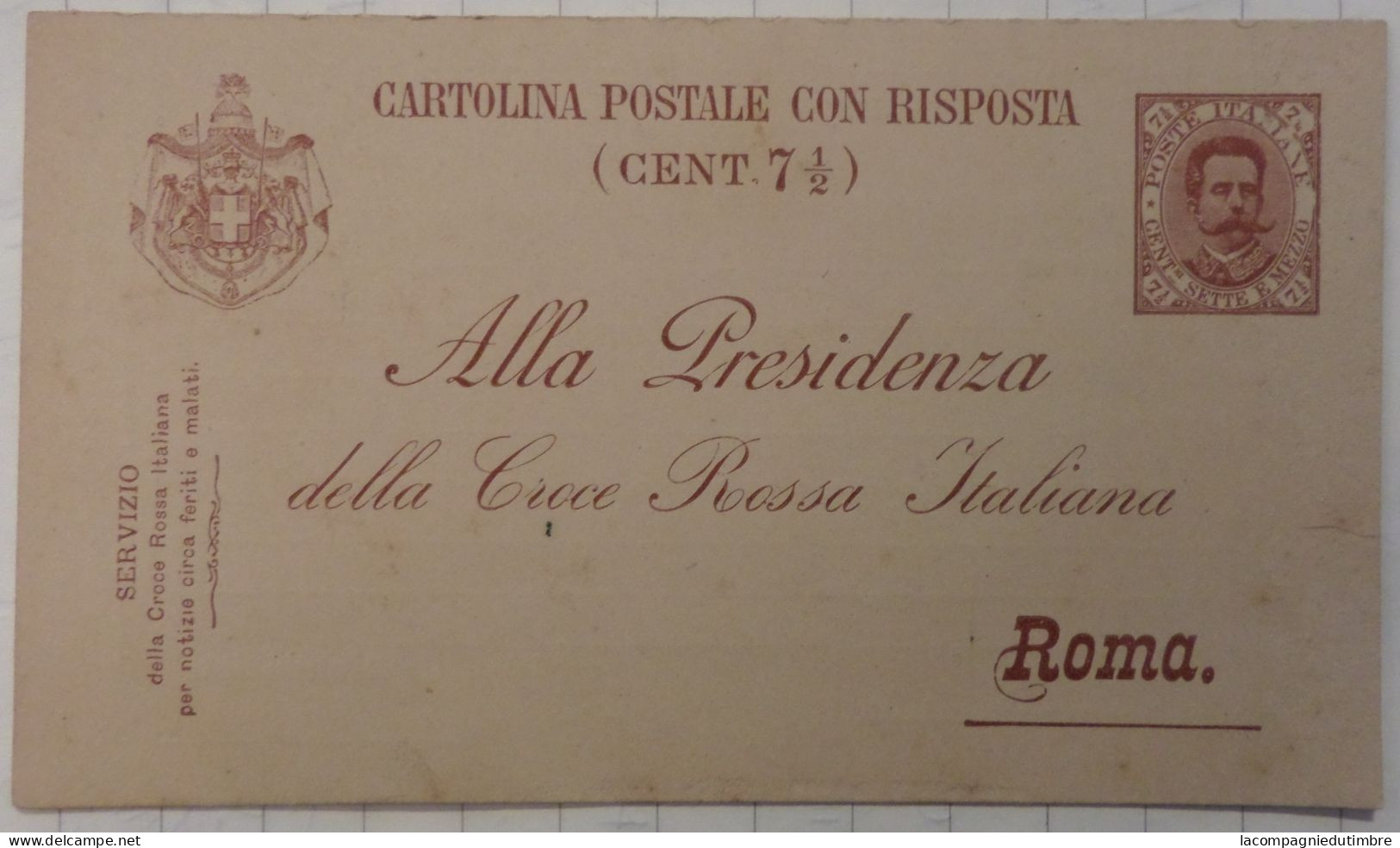 Italie Entier Postal Croix-Rouge Neuf. TB - Postwaardestukken