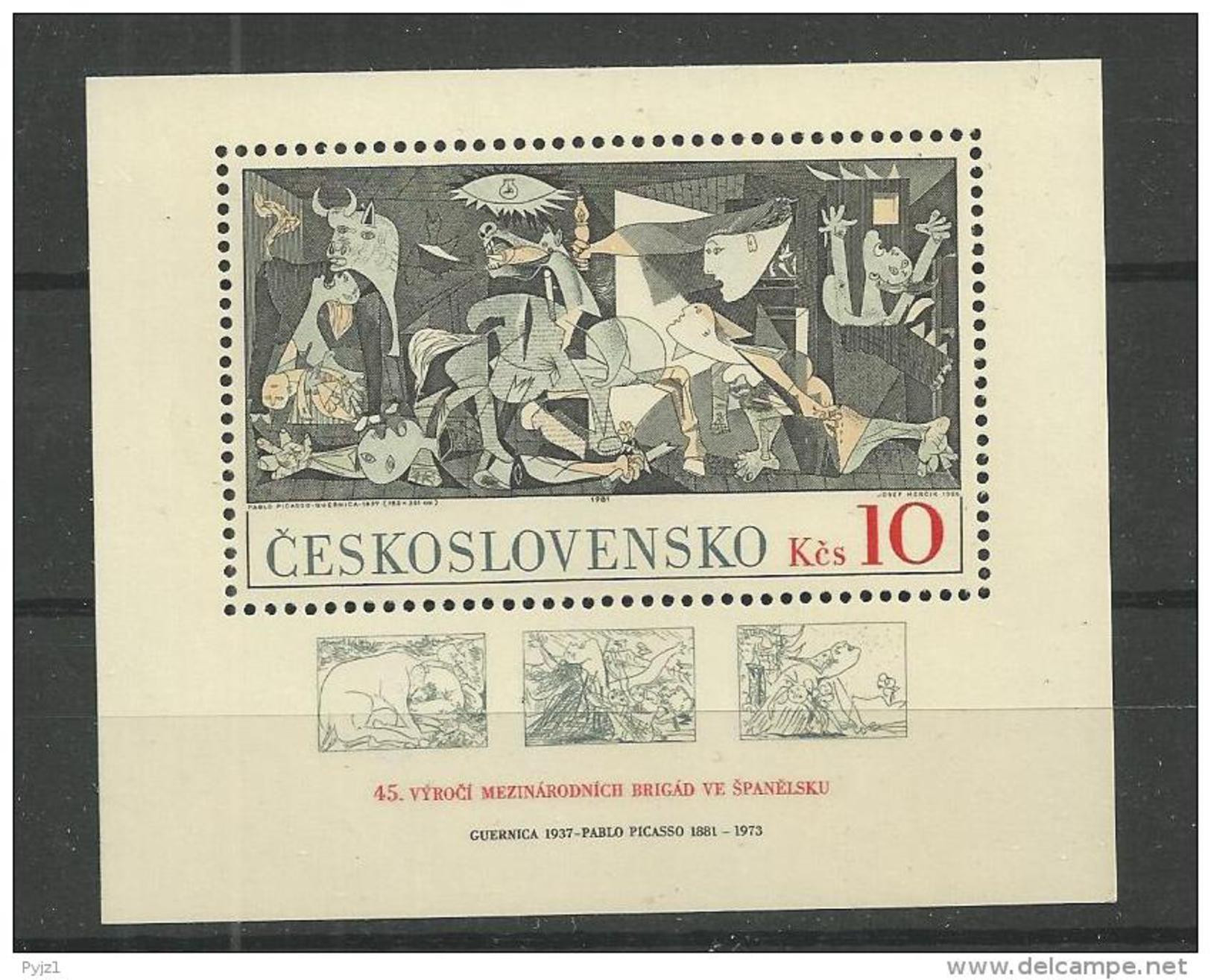 1981 MNH  Ceskoslovensko, Block 45, Postfris** - Blocks & Sheetlets
