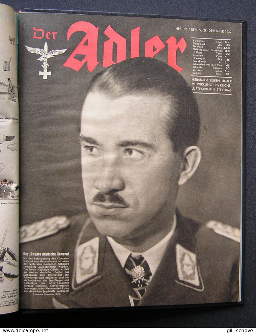 Der Adler Original WW2 German Luftwaffe Magazines in Folio Collection 1942
