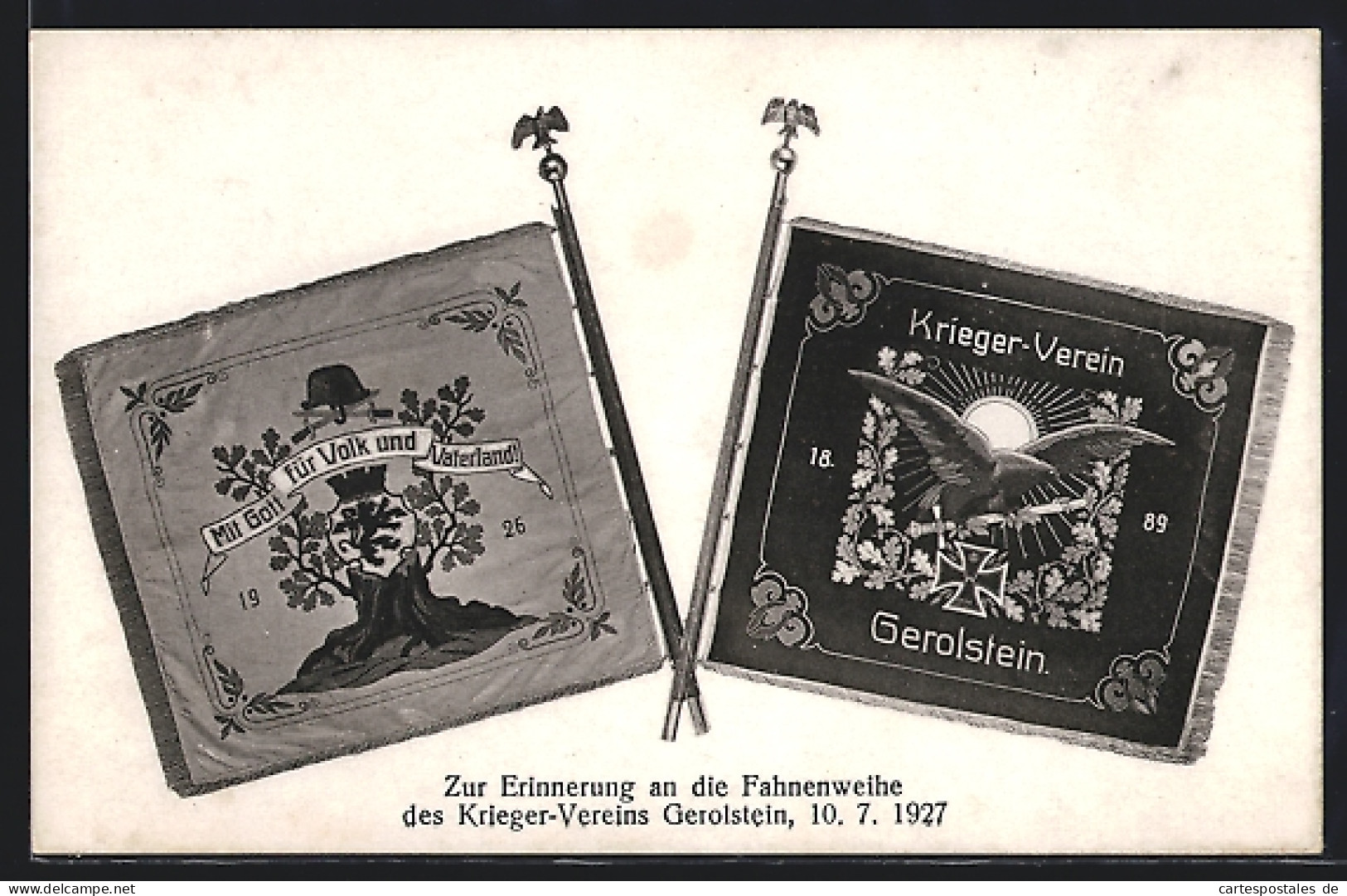 AK Gerolstein, Fahnenweihe Des Krieger-Vereins 1927  - Gerolstein