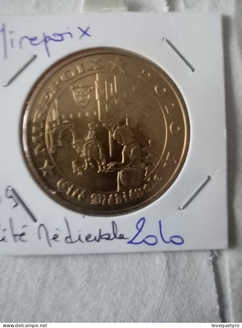 Médaille Touristique Monnaie De Paris 09 Mirepoix 2010 Cité - 2010