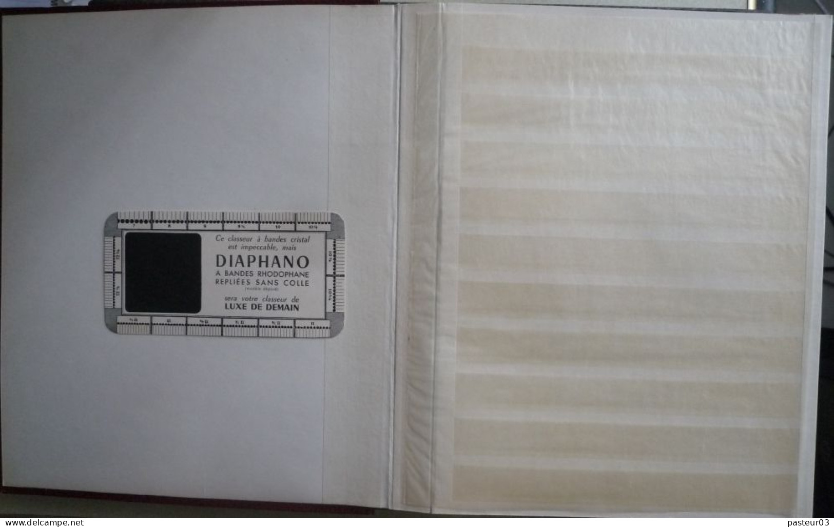 Classeur Marque DIAPHANO 12 Pages Blanches 10 Bandes Avec Odontomètre - Small Format, White Pages