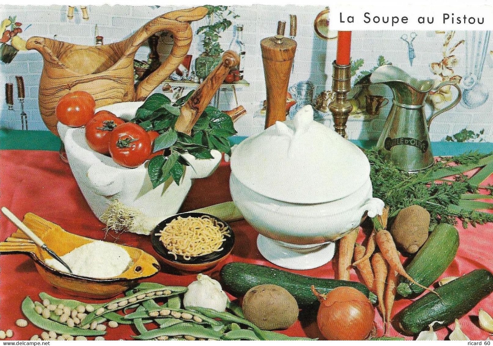 Cpsm Neuve Gastronomie Française, Recette Provençale , La Soupe Au Pistou - Recipes (cooking)