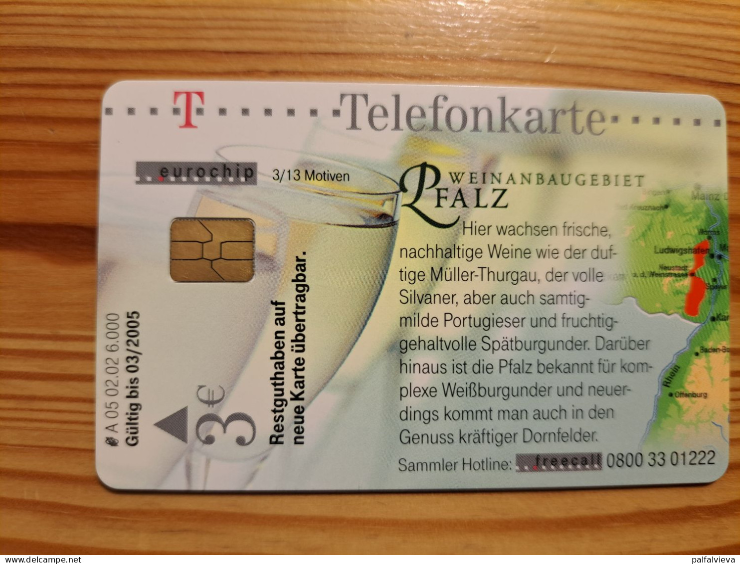 Phonecard Germany A 05 02.02. Wine, Pfalz 6.000 Ex. - A + AD-Series : Publicitarias De Telekom AG Alemania