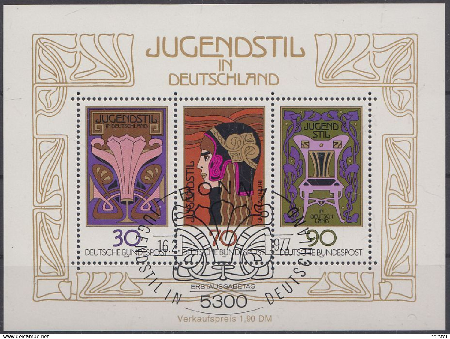 Deutschland Block 14 - Jugendstil In Deutschland - Gebraucht