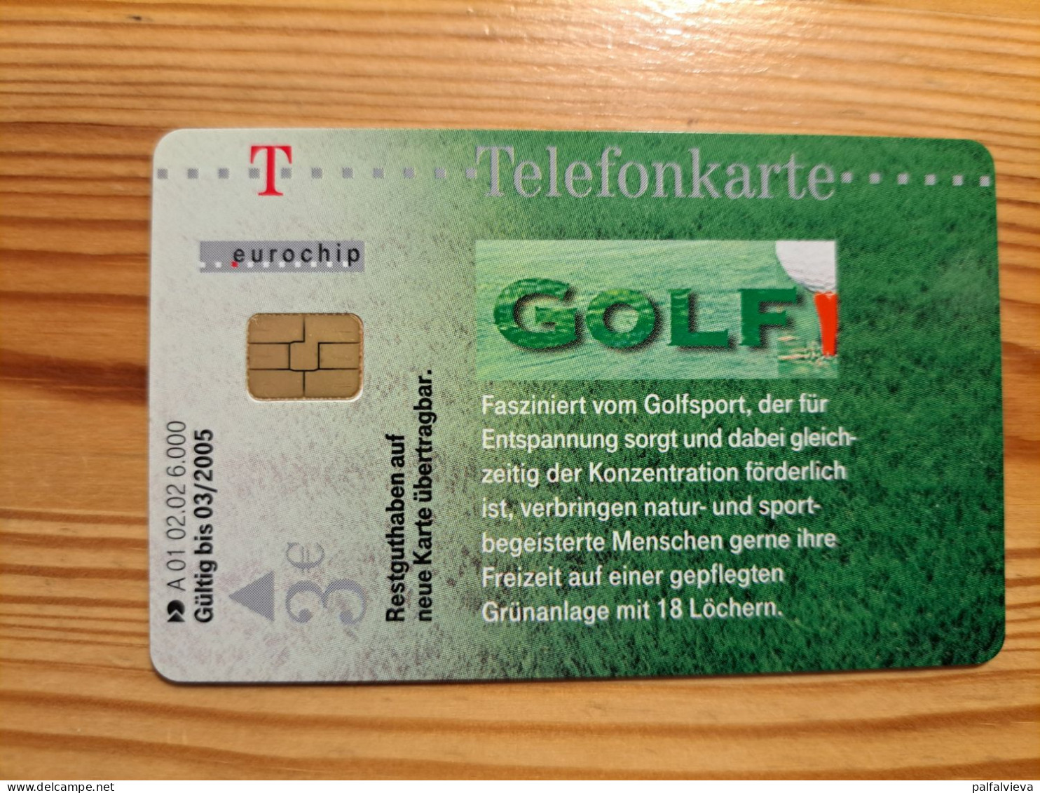 Phonecard Germany A 01 02.02. Golf  6.000 Ex. - A + AD-Reeks :  Advertenties Van D. Telekom AG