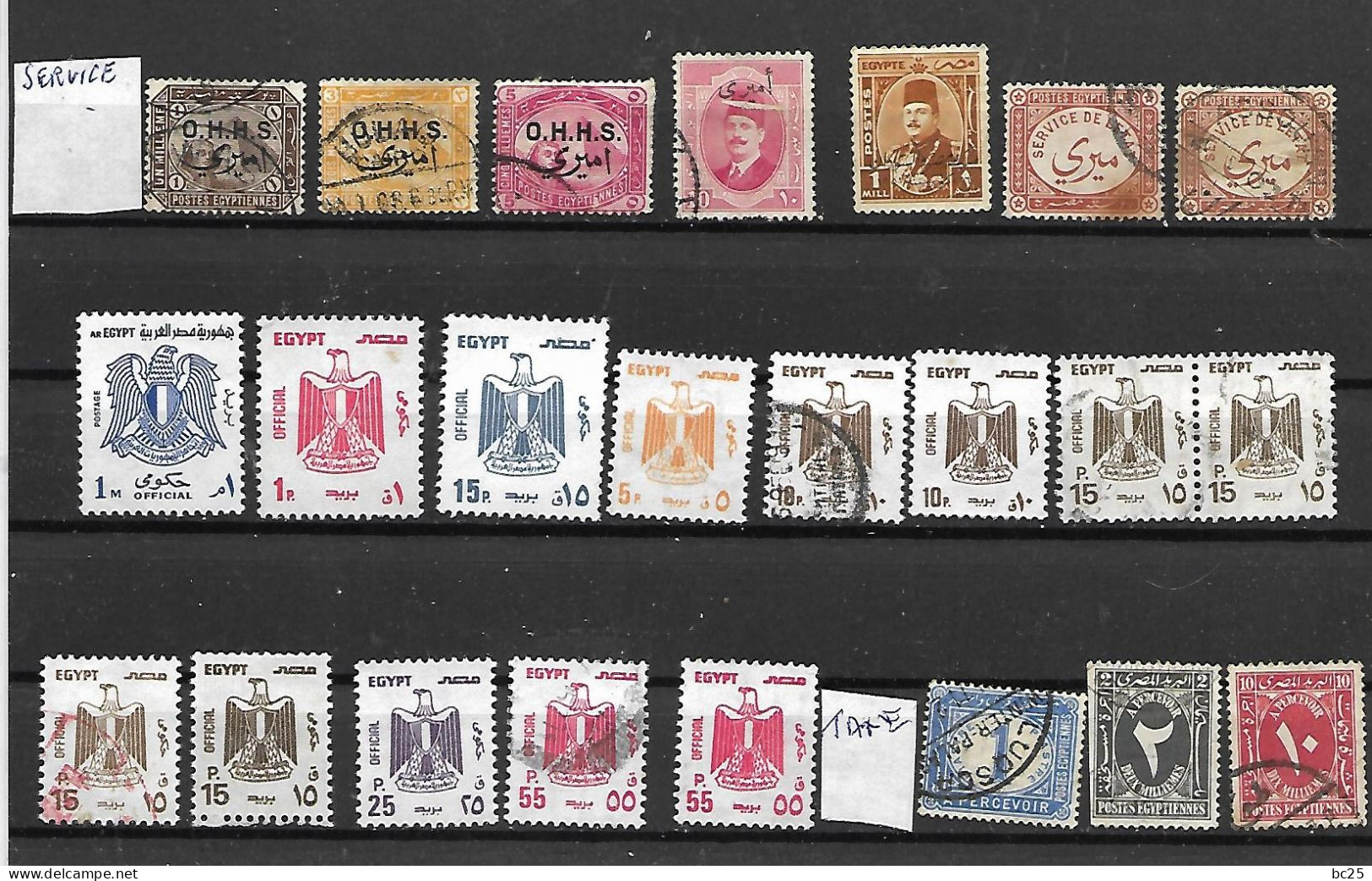 EGYPTE - SERVICE- TAXE-23 TRES BEAUX  TIMBRES NEUFS-ET OBLITERES-PAS EMINCE- DEPUIS 1907 - Dienstzegels