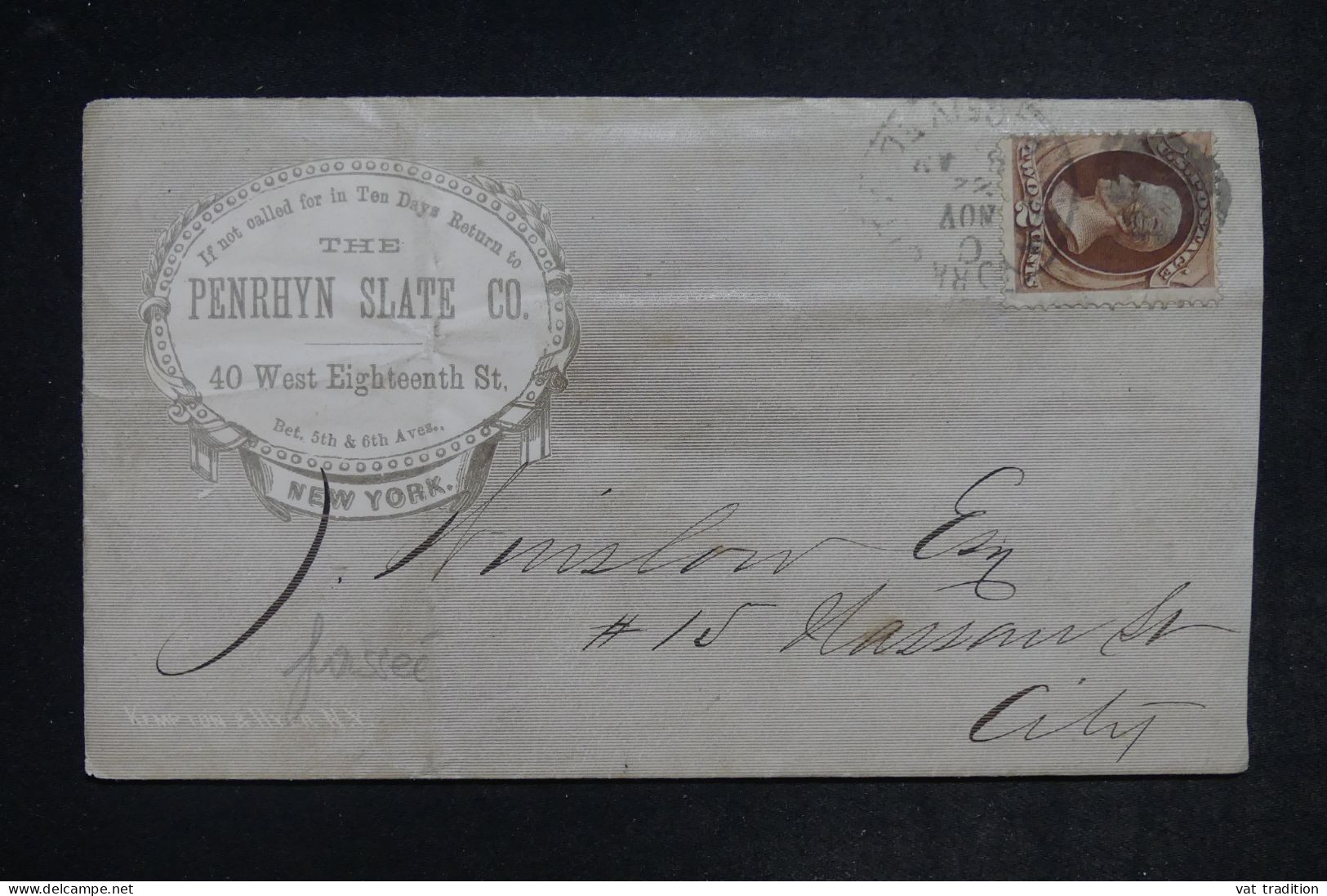 ETATS UNIS -Enveloppe Commerciale De New York - L 152418 - Storia Postale