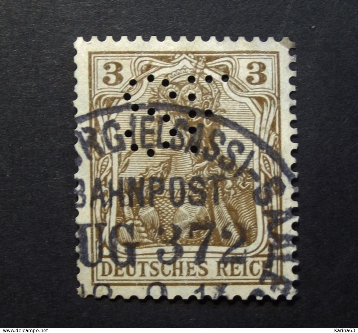 Deutsches Reich - 1900 -  N° 52  Perfin - Lochung  - S F  - Schlumberger Fils & Cie A.G. Mulhausen - Cancelled - Used Stamps