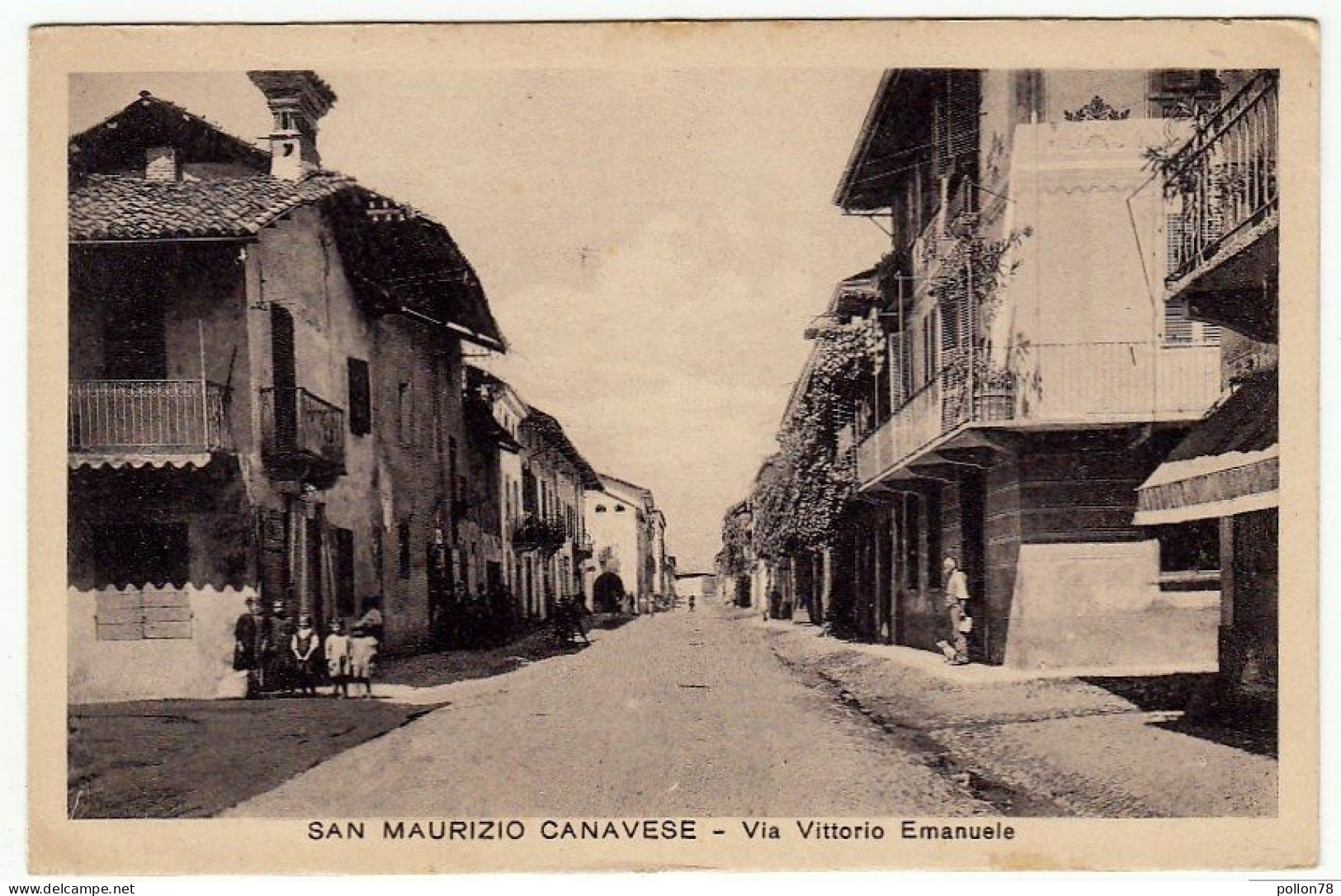 SAN MAURIZIO CANAVESE - VIA VITTORIO EMANUELE - TORINO - Animata - Vedi Retro - Formato Piccolo - Altri & Non Classificati