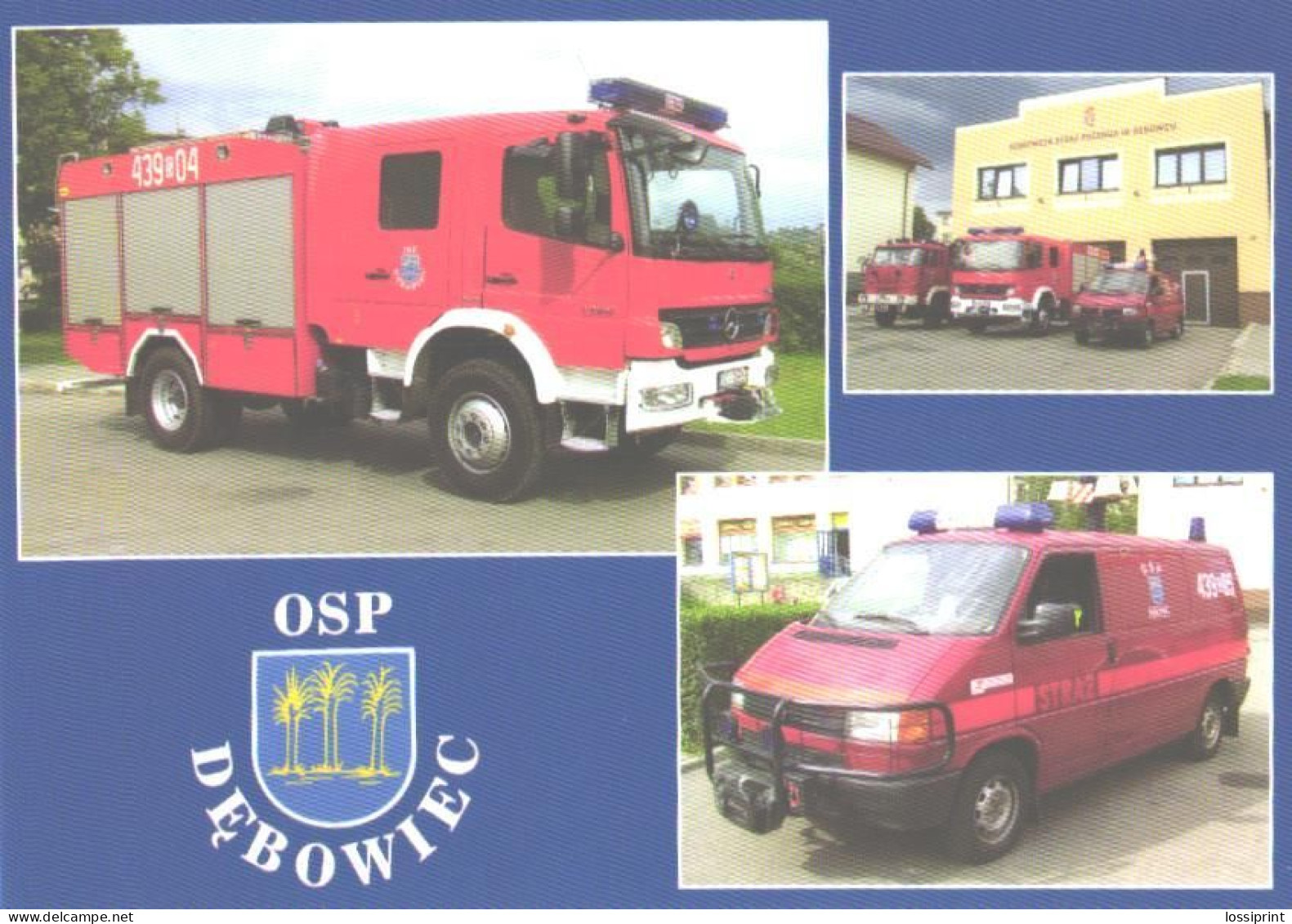 Fire Engines In Debowiec Fire Depot - Transporter & LKW