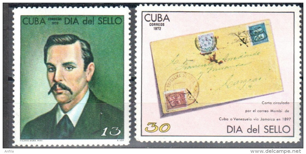 Cuba 1972- Stamp Day  Art. Painting Gemalde   Mi.1767-1768MNH (**) - Ungebraucht