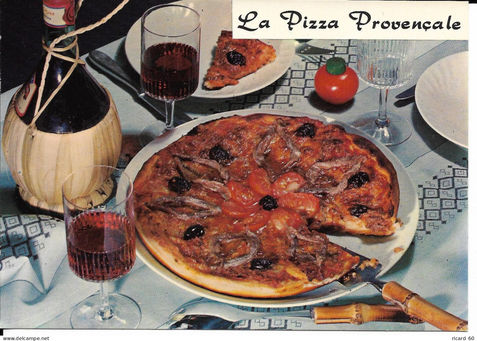 Cpsm Neuve Gastronomie Française, Recette Provençale, La Pizza Provençale - Recipes (cooking)