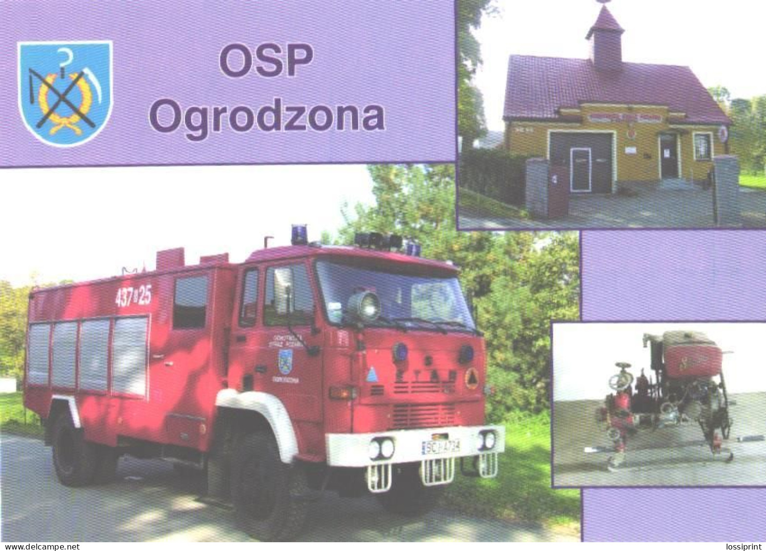 Fire Engines In Ogrodzona Fire Depot, Star P244 I - Camion, Tir