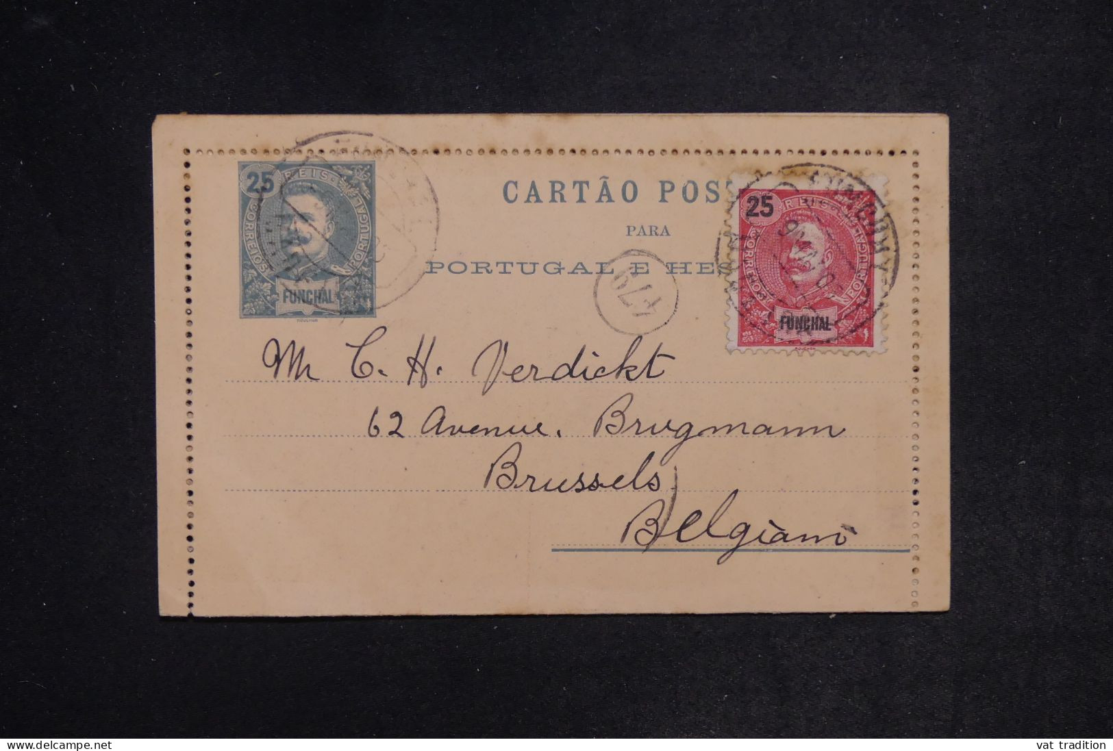 FUNCHAL - Entier Postal + Complément Pour La Belgique En 1905 - L 152422 - Funchal