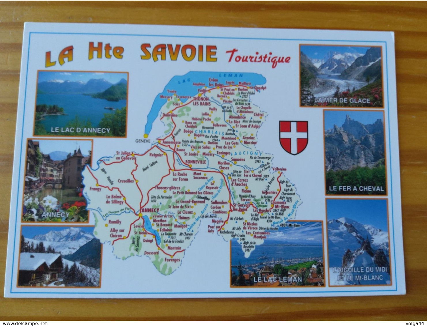 74 - LA HAUTE  SAVOIE- Carte Géographique- Contour Du Departement  Avec Multivues - Cartes Géographiques