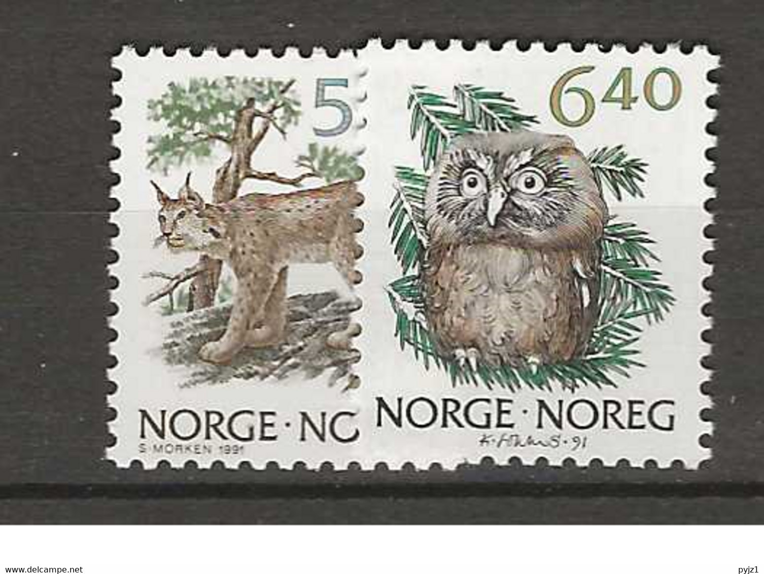1991 MNH Norway, Mi 1059-60 Postfris** - Nuovi