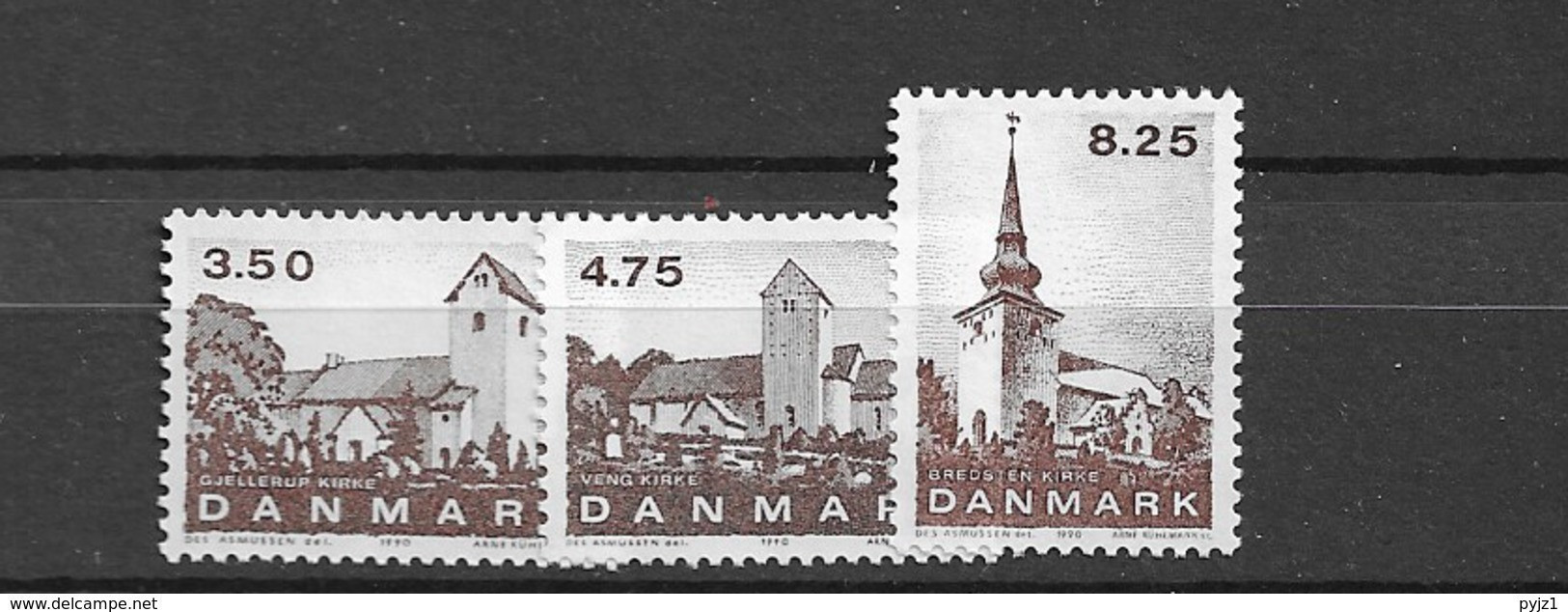 1990 MNH Danmark, Michel 986-8 Postfris** - Ongebruikt