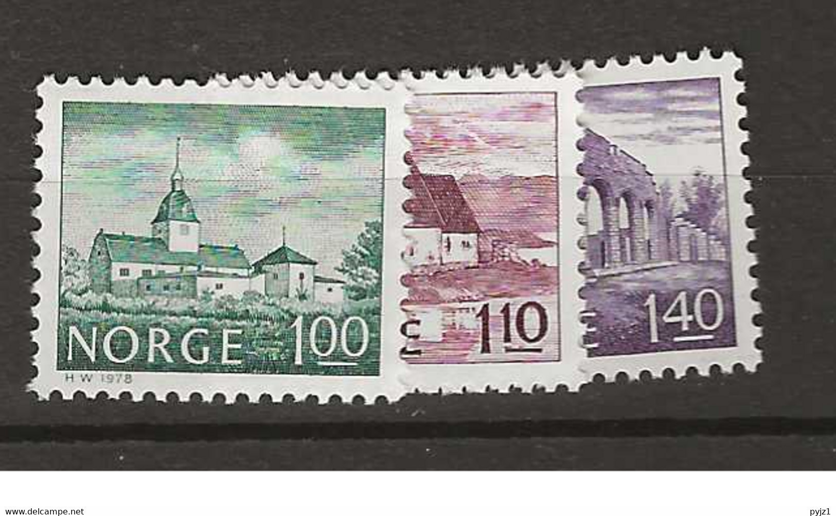 1978 MNH Norway, Mi 766-68 Postfris** - Unused Stamps