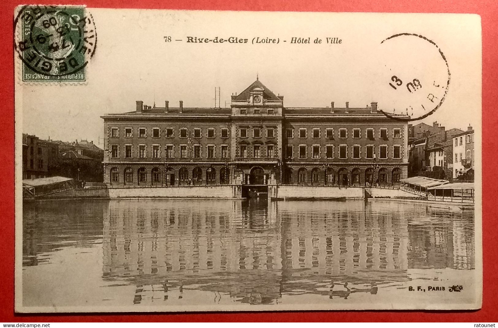 42 - LOIRE - RIVE DE GIER - CPA  78 - HOTEL DE VILLE - éd BF - Rive De Gier