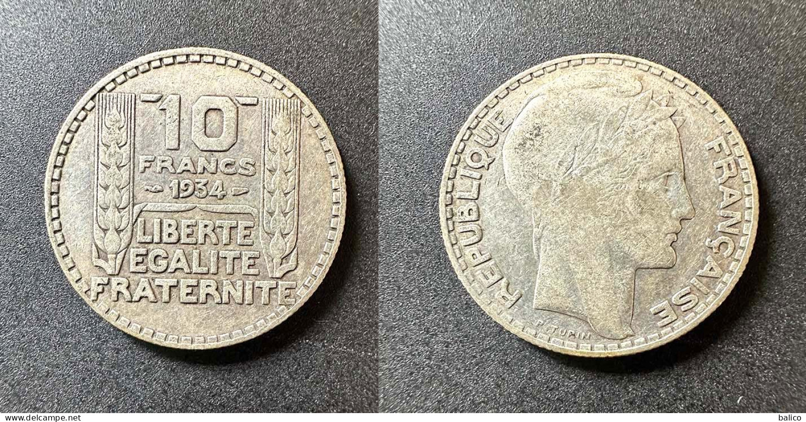 10 Francs Turin 1934 - Argent - Réf, M 5 - 10 Francs