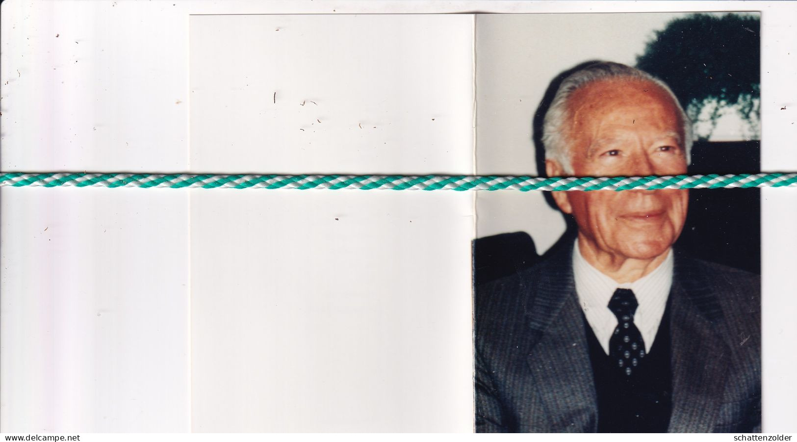 Dokter Lionel Volckaert-Beslin-Claeys, Eke 1919, Gent 1997. Foto - Esquela