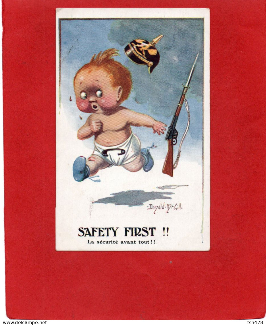 SERIE --" SAFETY FIRST  "-La Sécurité Avant Tout !!---illustration Mc. Gill, Donald--voir 2 Scans - Mc Gill, Donald