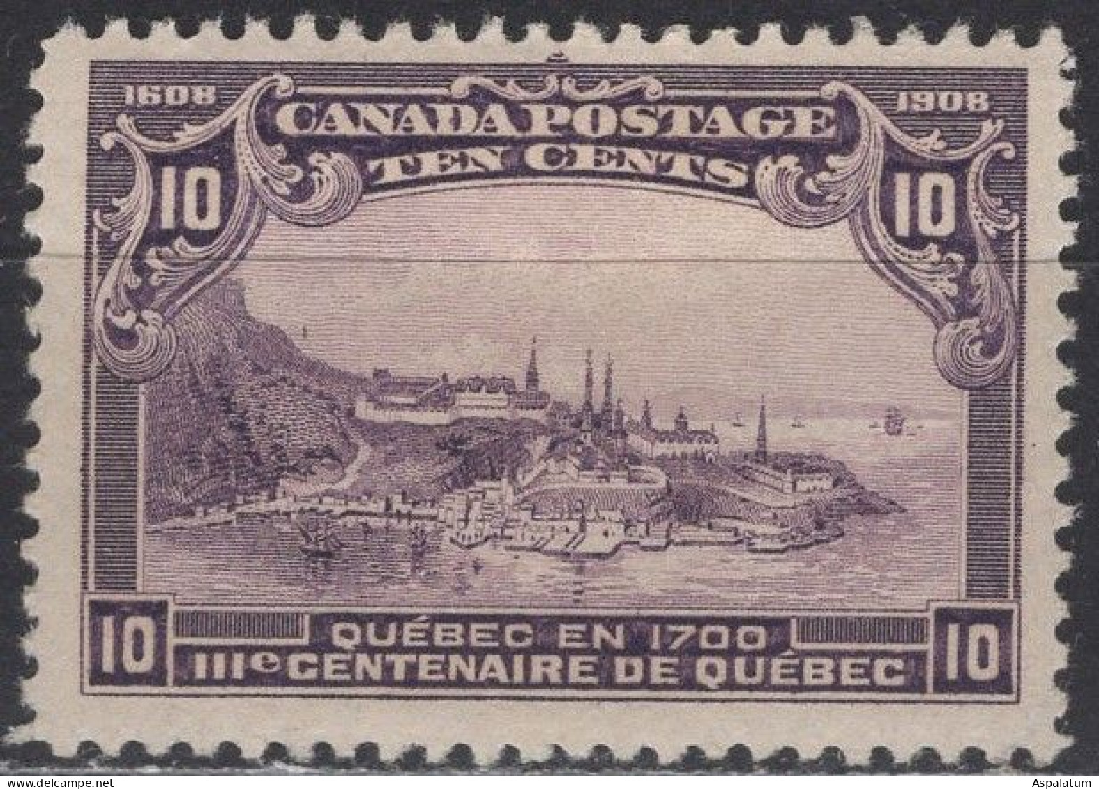 Canada - 10 C. - Quebec Anniversary - Mi 89 - 1908 - Nuevos