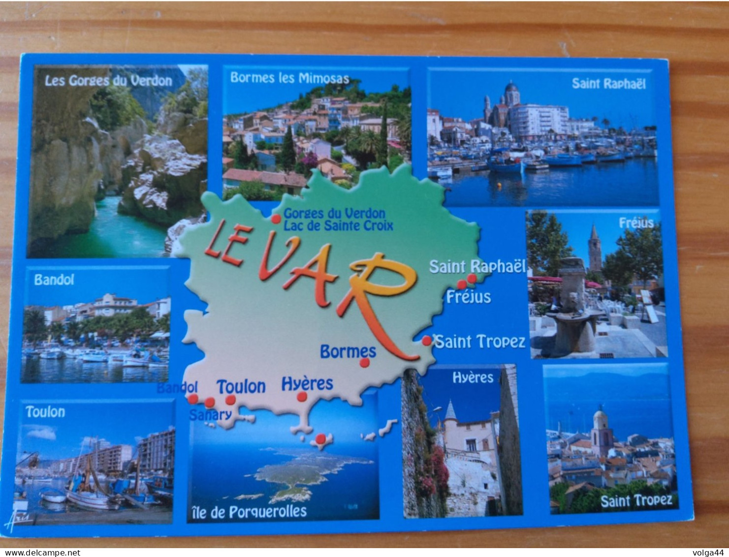 83 -LE VAR -  Carte Géographique- Contour Du Departement  Avec Multivues - Maps