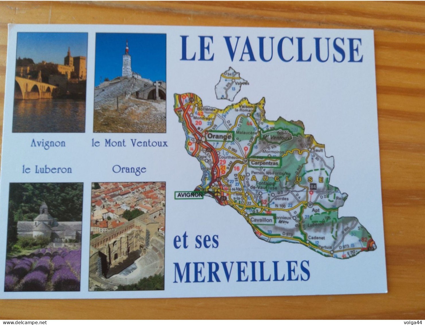 84 -LE VAUCLUSE -  Carte Géographique- Contour Du Departement  Avec Multivues - Landkarten