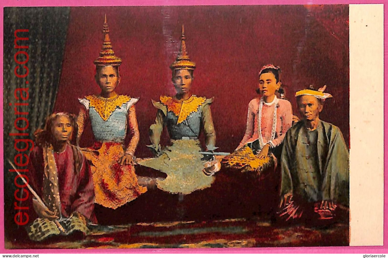 Af9307 - MYANMAR  Burma   -  VINTAGE POSTCARD - Costumes - Myanmar (Burma)
