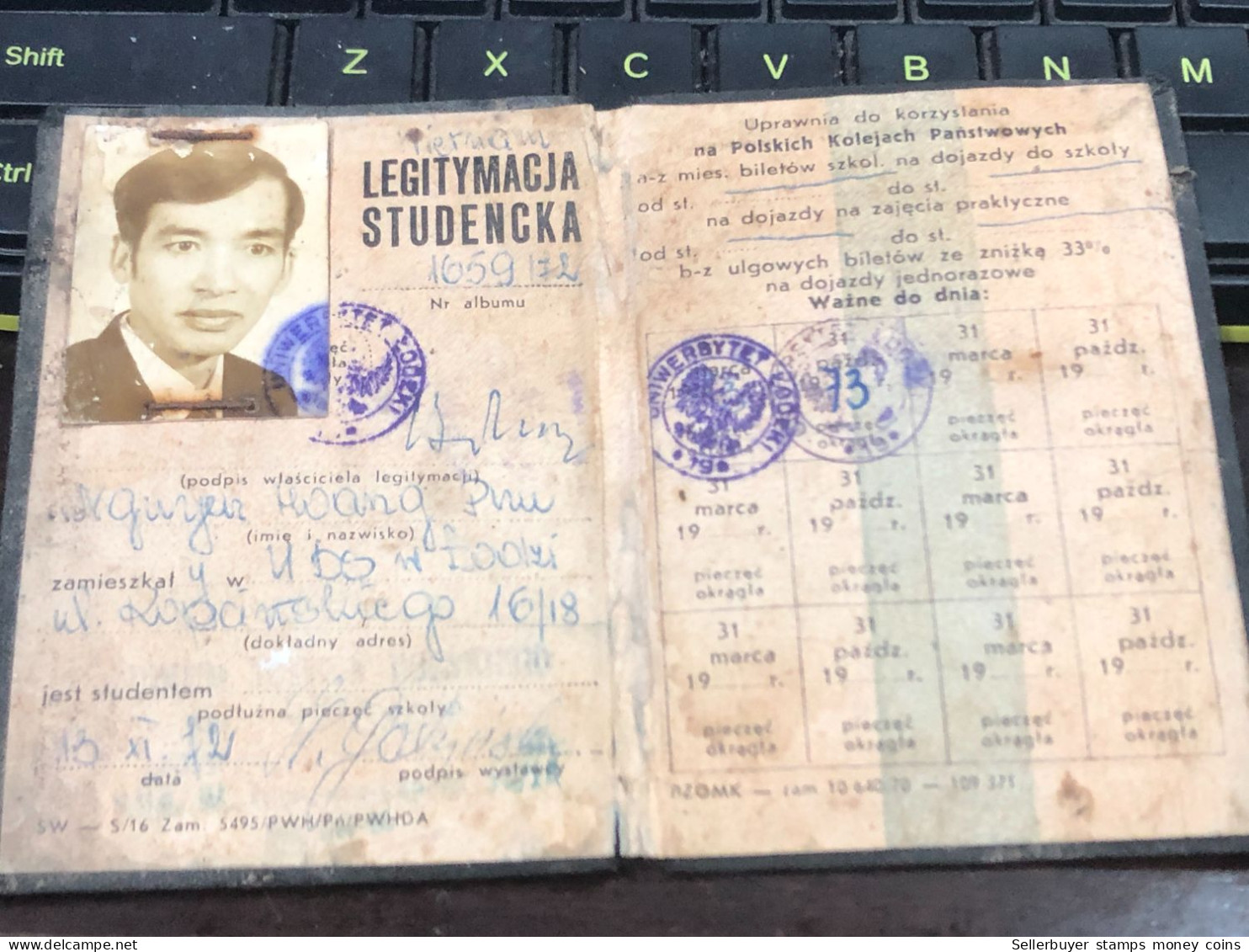 VIET NAM-OLD-ID PASSPORT VIET NAM SOUTH-name-NGUYEN HOANG PHU-1973-1pcs Book - Verzamelingen