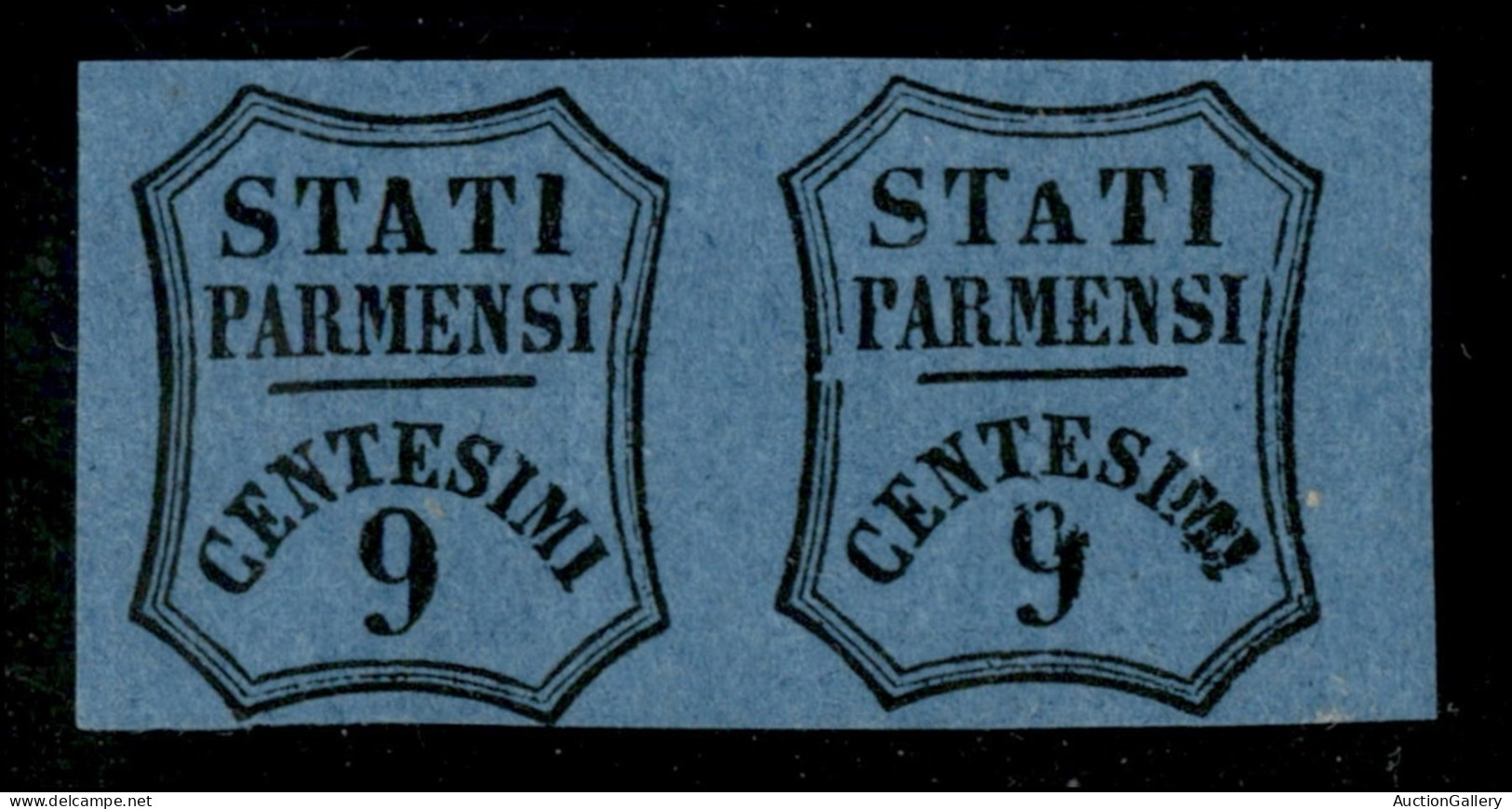 Antichi Stati Italiani - Parma - Governo Provvisorio - 1857 - Non Emessi - Coppia Del 9 Cent (2A/2Ab - Segnatasse Giorna - Other & Unclassified