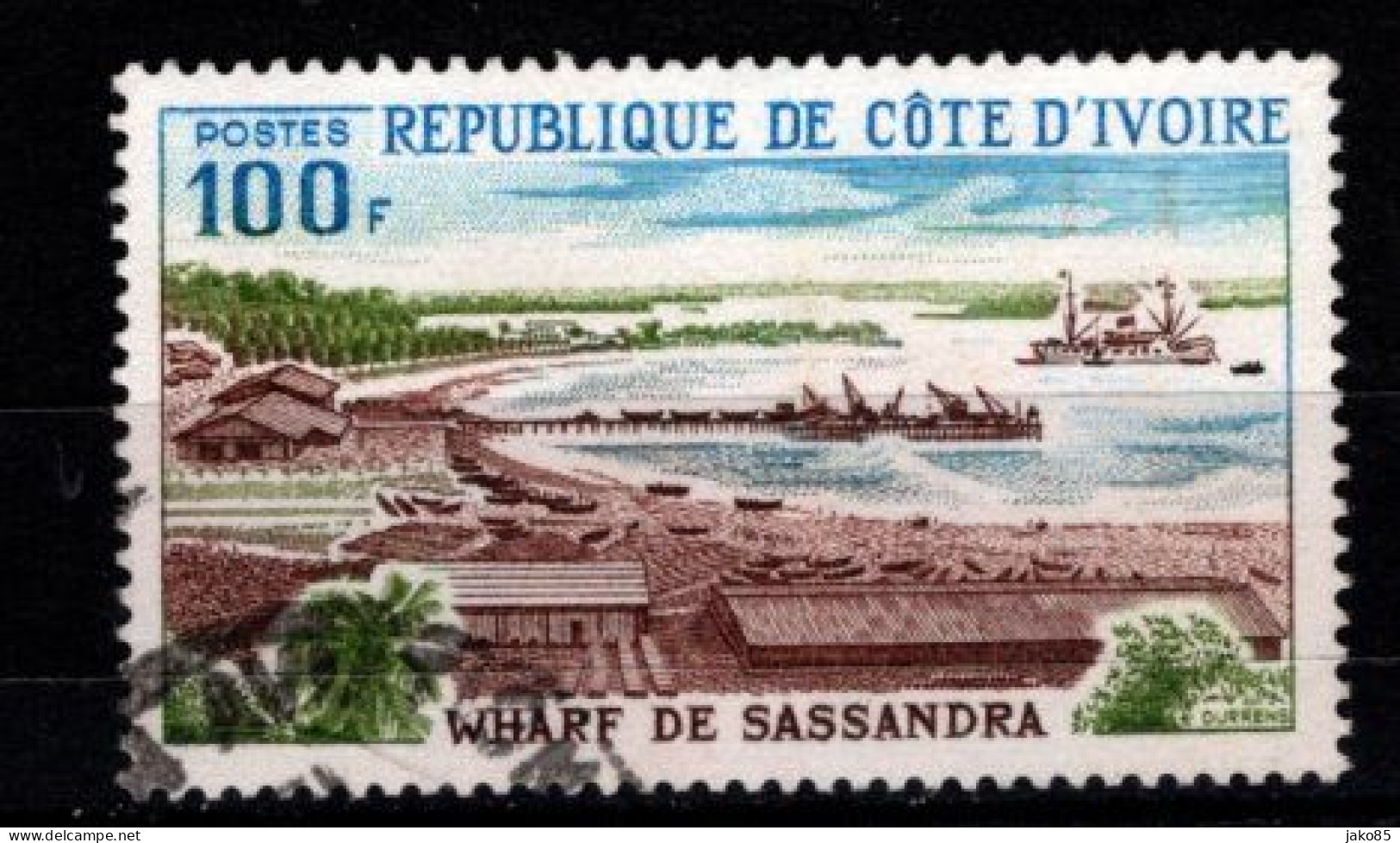 - COTE D'IVOIRE - 1975  - YT N° 385 - Oblitéré - Sassandra - - Ivory Coast (1960-...)