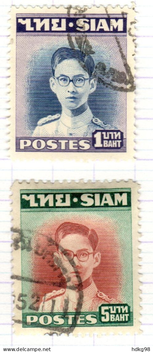 T+ Thailand 1947 Mi 268 271 Bhumipol Adujadeh - Briefe U. Dokumente