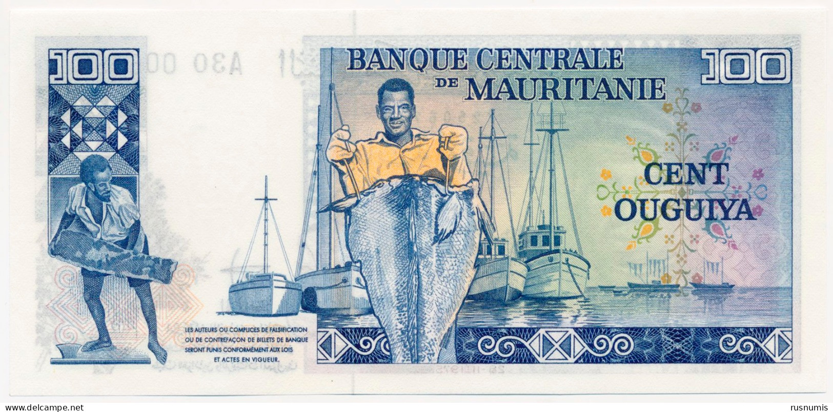 MAURITANIA - MAURITANIE 100 - 200 - 1000 OUGUIYA P-3A 1975 - 1977 UNC - Mauritania