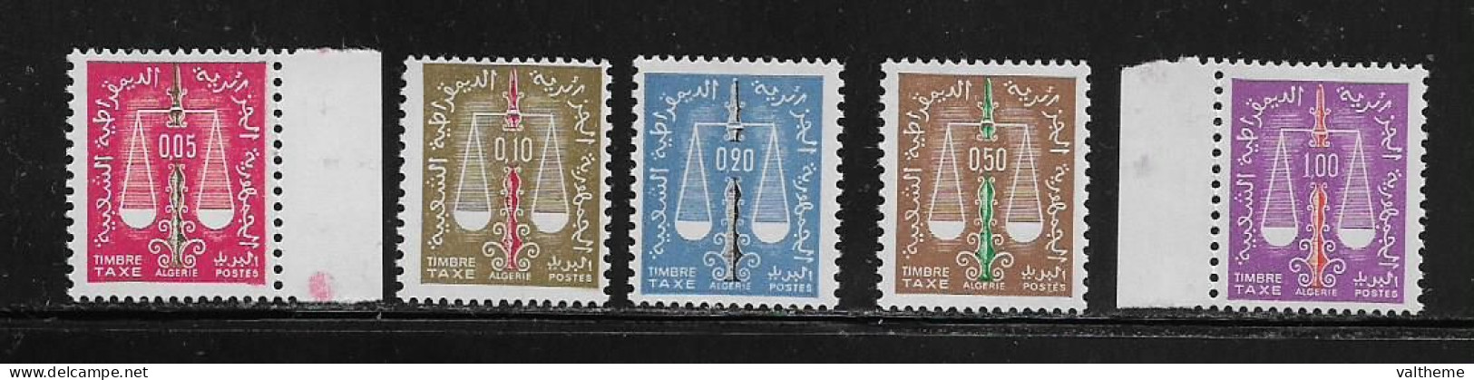 ALGERIE  ( DIV - 577 )   1963    N° YVERT ET TELLIER   TAXE    N°  59/63   N** - Algeria (1962-...)