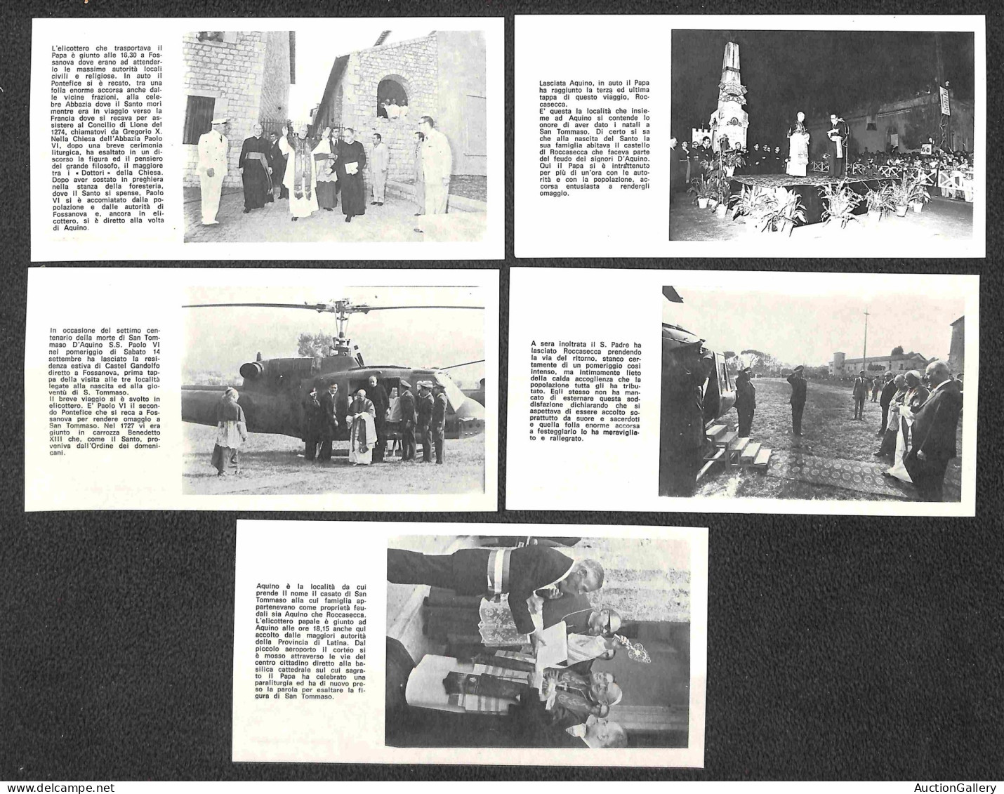 Aerogrammi - Vaticano - 1974 (14 Settembre) - Volo In Elicottero Per Le Visite Del Papa A Fossanova Roccasecca E Aquino  - Sonstige & Ohne Zuordnung