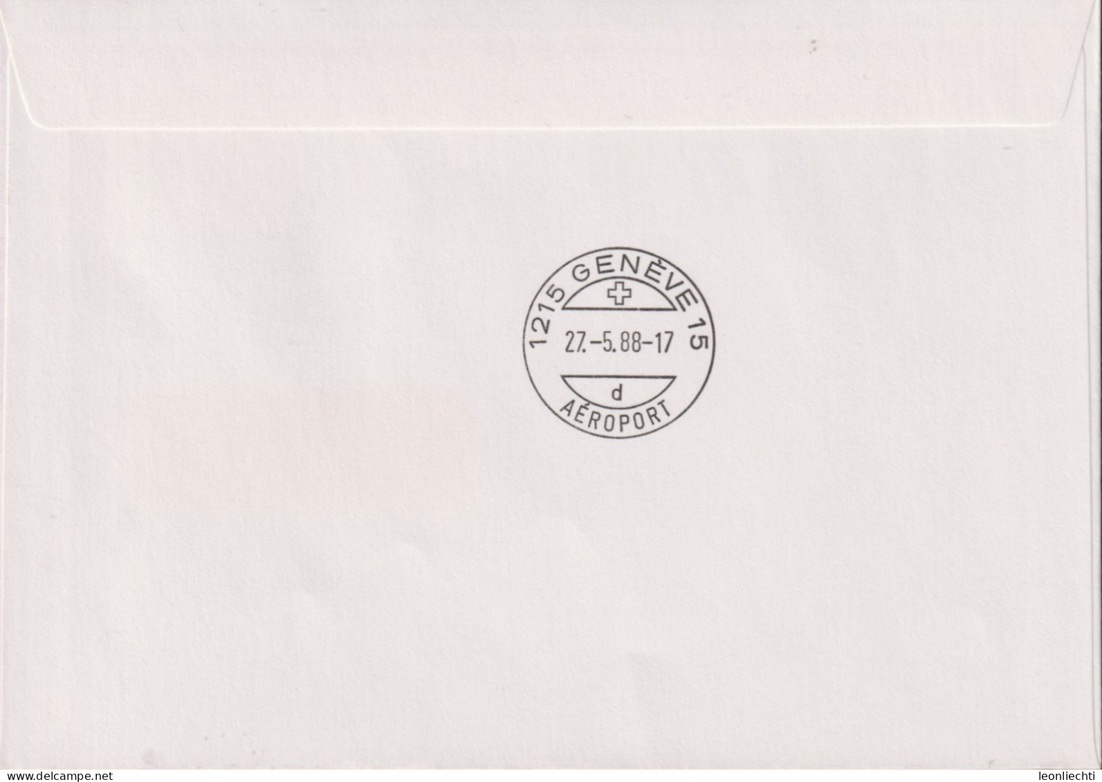 1988 R-Brief, Sonderflug Agno-Ginevra , FraMA +Zum: F49, Mi: 1369, ⵙ 6982 Agno - Affranchissements Mécaniques