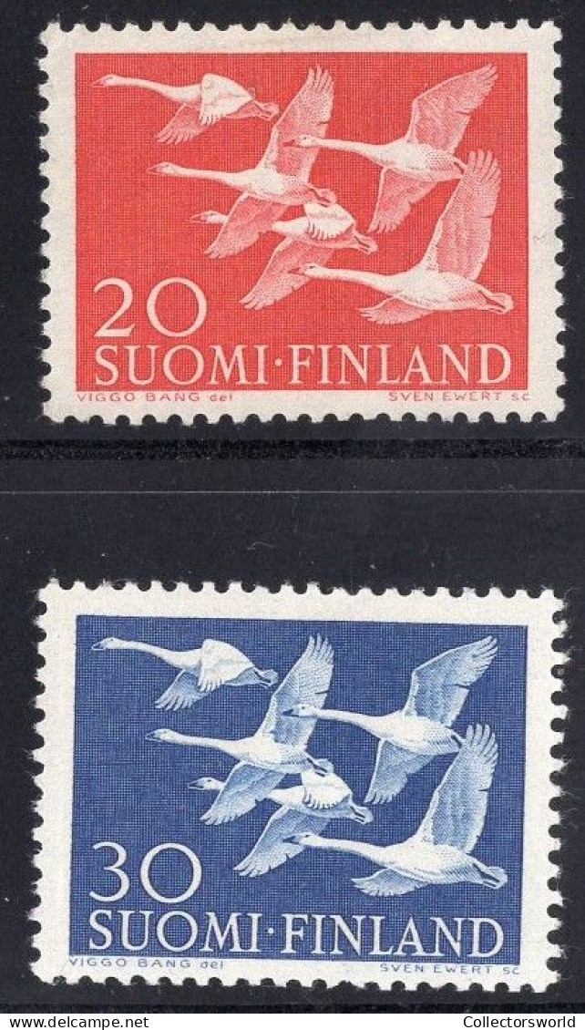 Sweden Serie 2v 1956 Swans Birds Nordic Day - 4 Sides Perforated MNH - ... - 1855 Préphilatélie