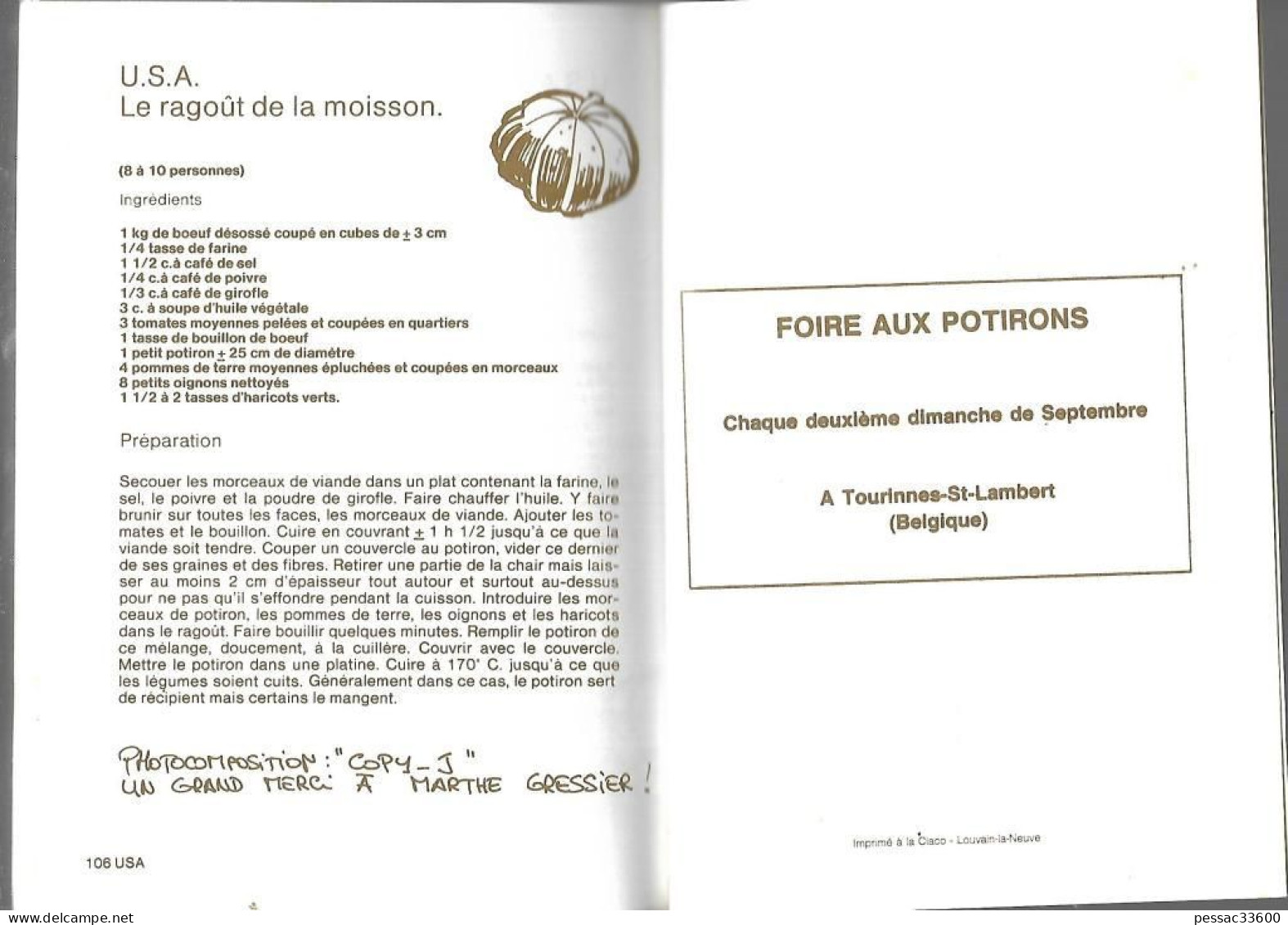 Que Faire Avec Des Potirons BR TBE Collectif  136 Recettes Et Des Conseils Santé »  édition M.J.C Vivace  Co - Gastronomie