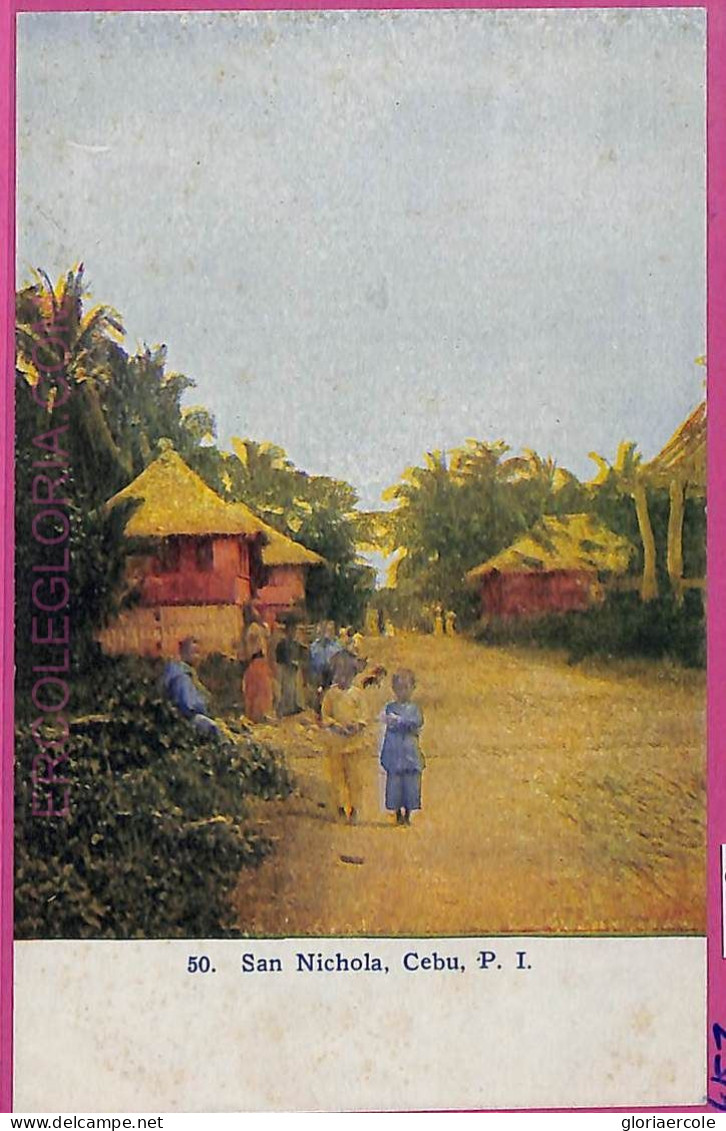 Ag3551 -  PHILIPPINES - VINTAGE POSTCARD  - Cebu, San Nichola - Philippines