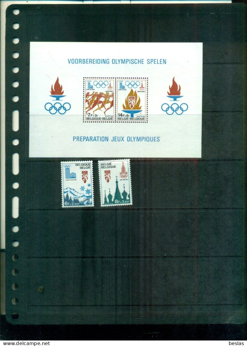 BELIGUE PREPARATION AUX JEUX OLYMPIQUES  2 VAL + BF NEUFS A PARTIR DE 0,75 EUROS - Unused Stamps