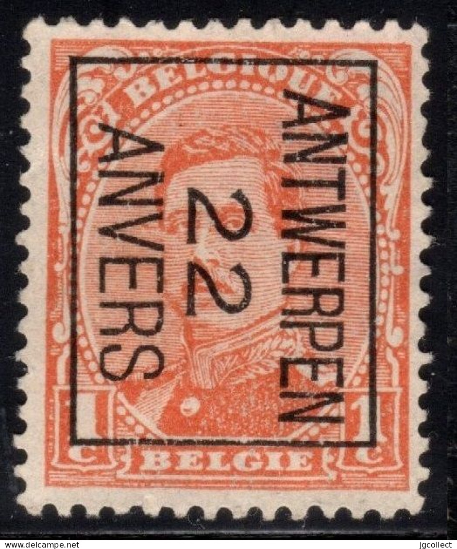 Typo 54B (ANTWERPEN 22 ANVERS) - O/used - Typo Precancels 1922-26 (Albert I)